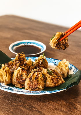 Courageous Pork Kimchi Dumplings